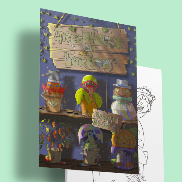 Greenhouse of Horrors Colouring Pack