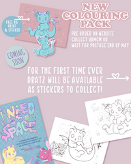 Dratz Colouring Pack Pre-Order. With FREE tote bag: Limited stock