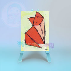 Origami Fox "Foxy" ACEO | Original Hand Drawn Art Card
