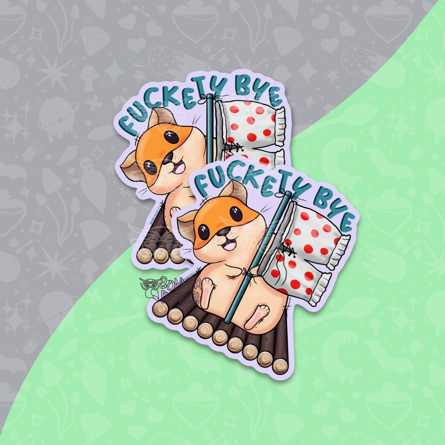 Fuckety bye hamster, vinyl sticker