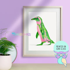 Art print | African penguin | Peridot