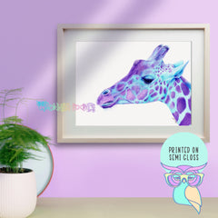 Art Print | Sapphire | Giraffe
