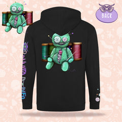 Stitches Voodoo Doll | Unisex zip hoodie | Made to order