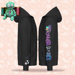 Stitches Voodoo Doll | Unisex zip hoodie | Made to order