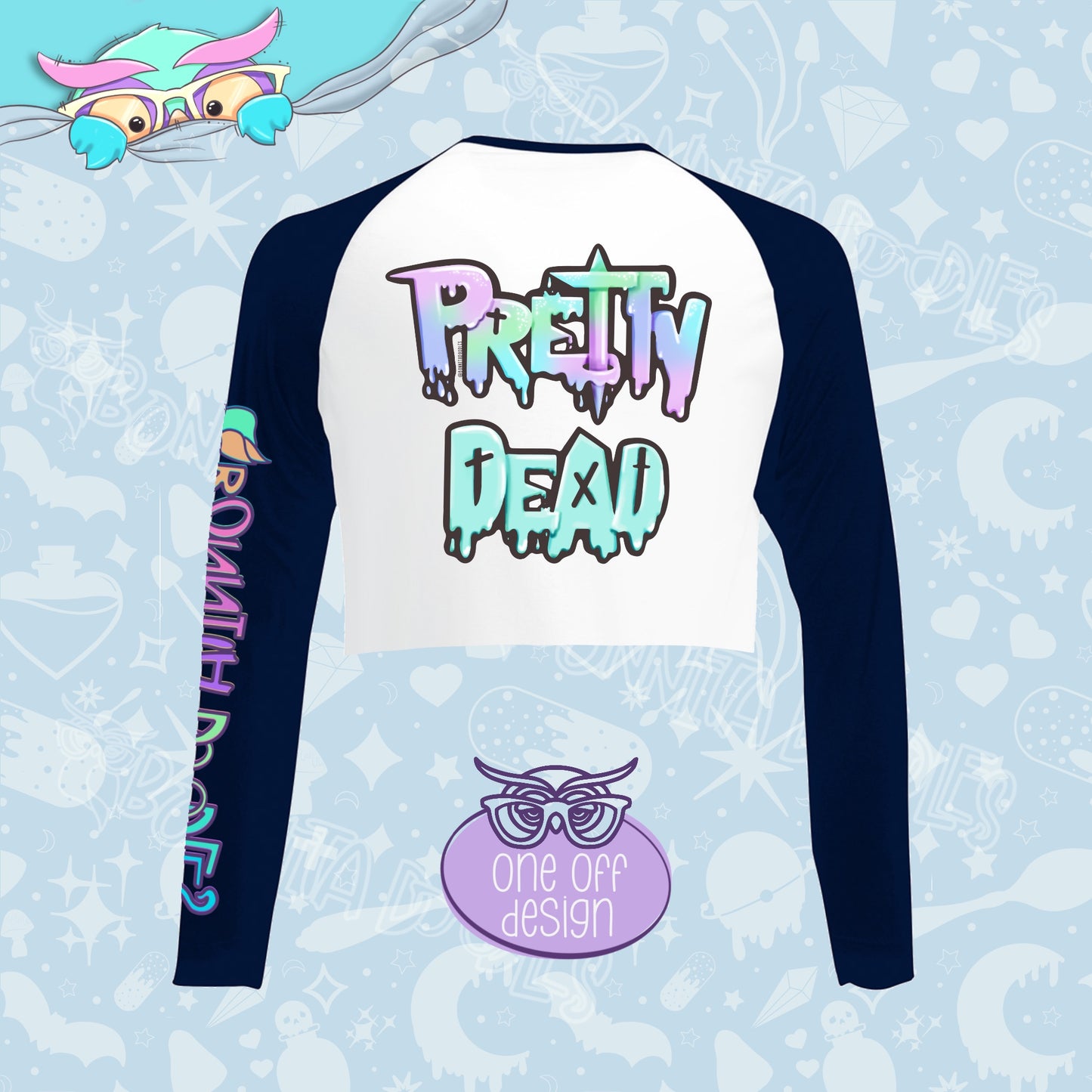 Pretty Dead | XL Unisex Crop T Shirt | One off