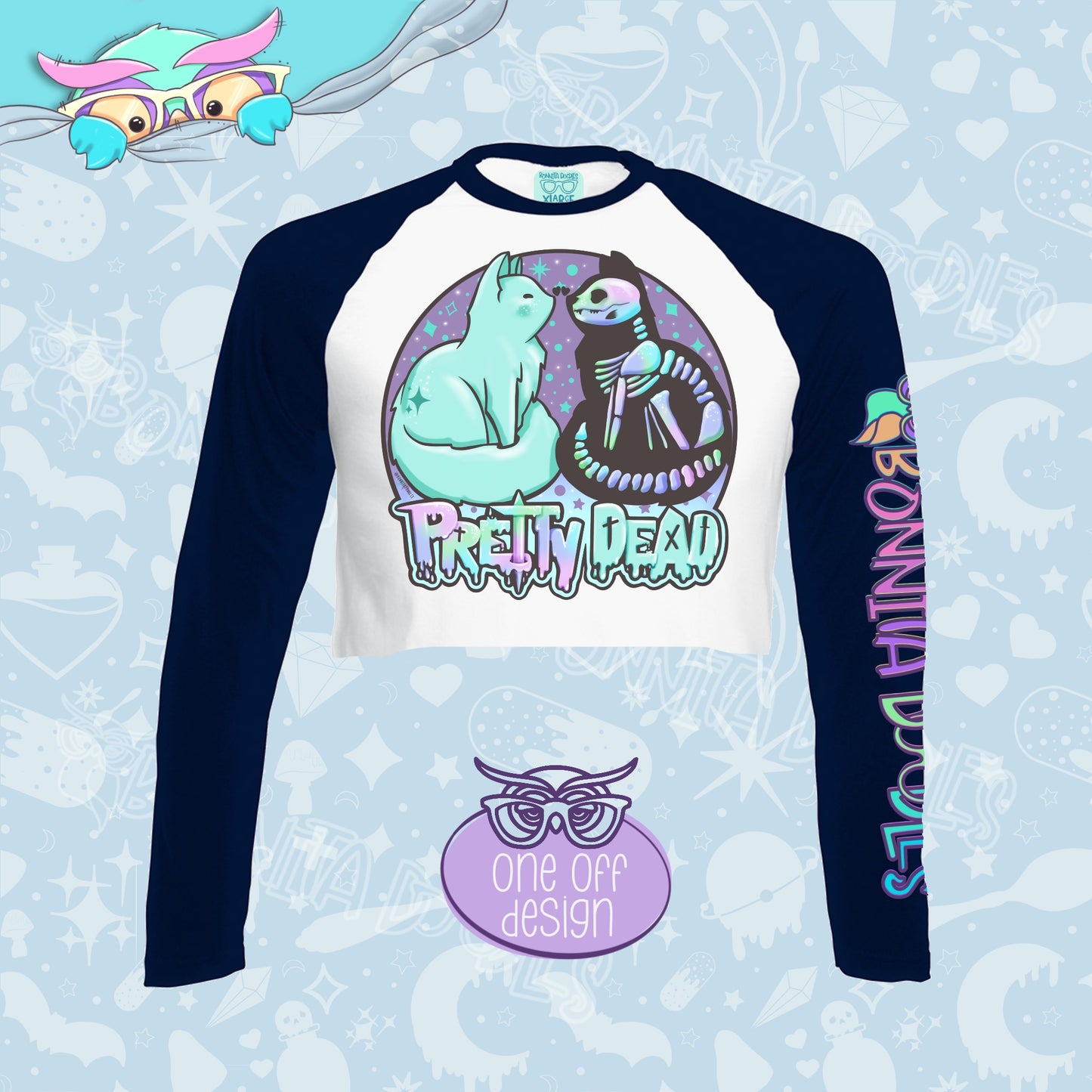 Pretty Dead | XL Unisex Crop T Shirt | One off