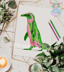 African Penguin - Peridot Series art home decor print