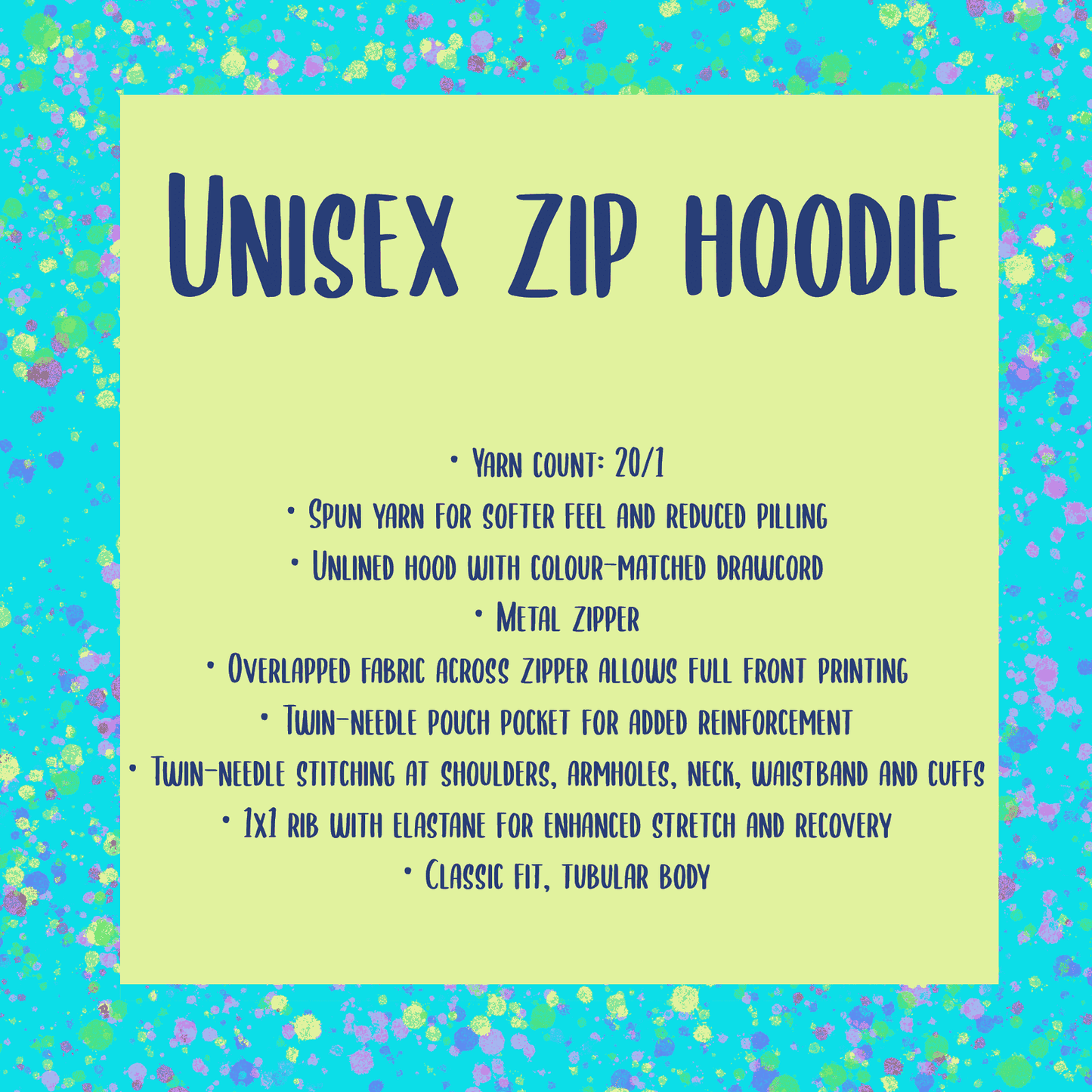 Neurospicy - pre order zip hoodie black