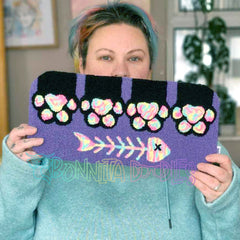 Cat Paws & Fish Desk Mat / Mini Rug
