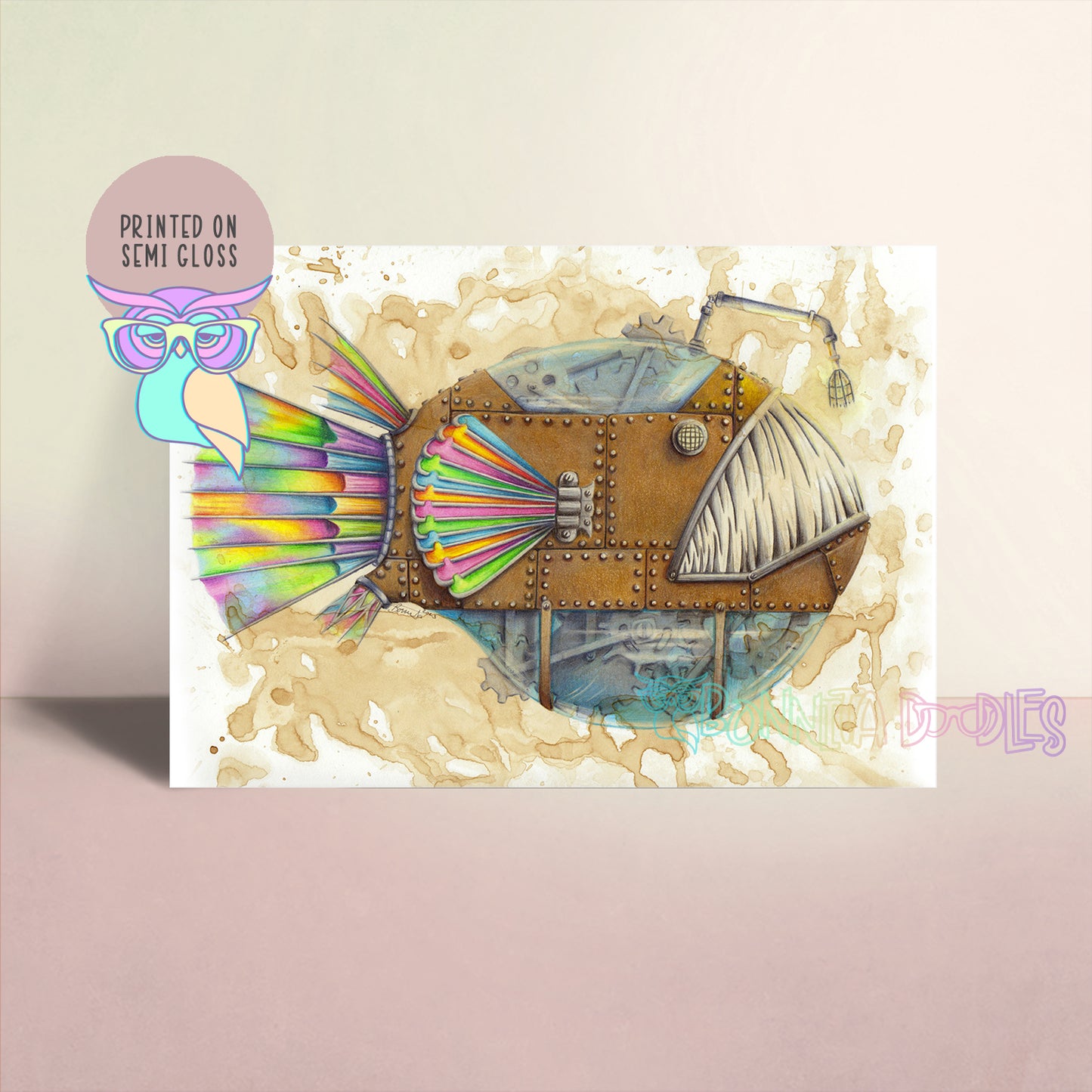 Art Print | Angler Fish | Steampunk