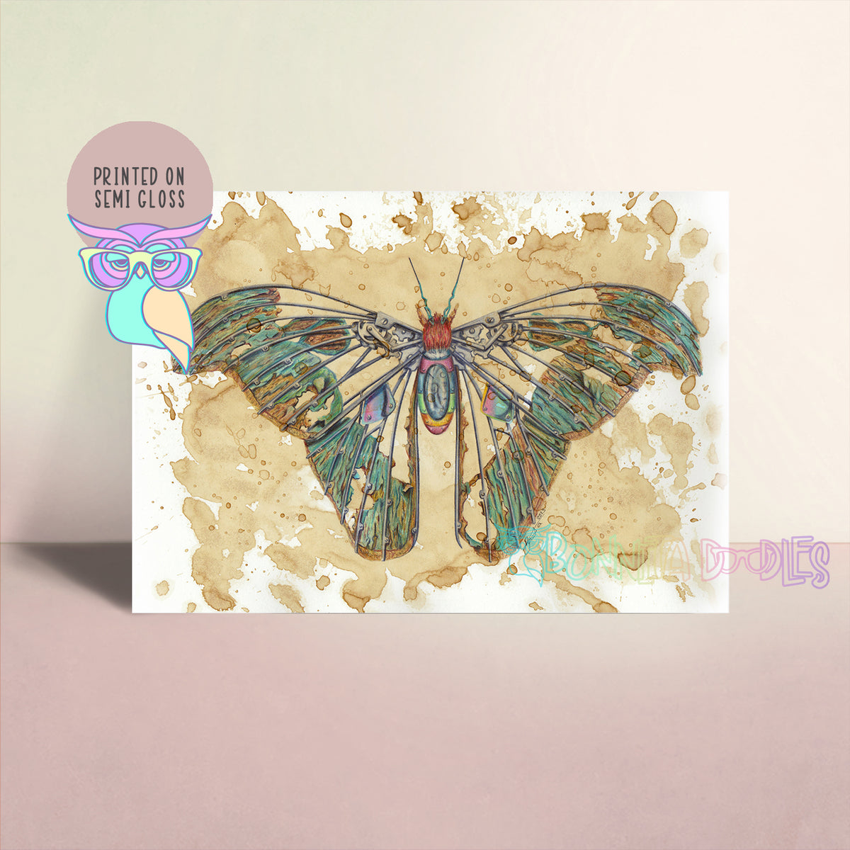 Art Print | Atlas Moth | Steampunk