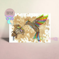 Art Print | Hummingbird | Steampunk