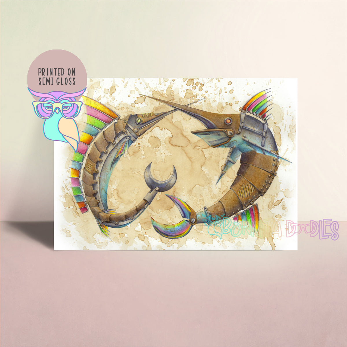 Art Print | Swordfish - Marlin | Steampunk