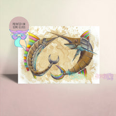 Art Print | Swordfish - Marlin | Steampunk