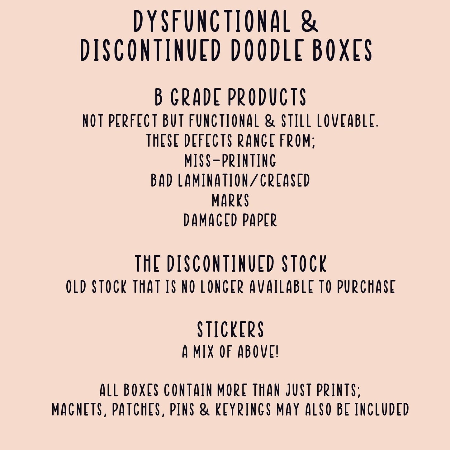Dysfunctional doodle blind boxes