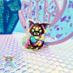 Galaxy Critter Pin Badge - Fox, Bat, Owl