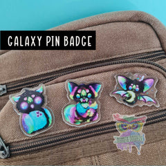 Galaxy Critter Pin Badge - Fox, Bat, Owl