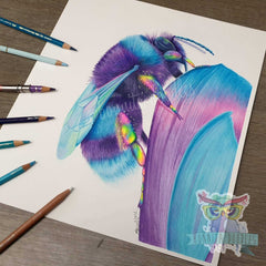 Bumblebee print - Sapphire Series. Home art print