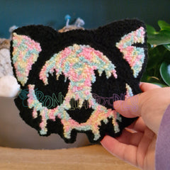 Sick AF Cat Mug Rug - UV Reactive - Made to order