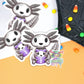 Axolotl Kawaii Trick or Treat - zombie Halloween vinyl sticker