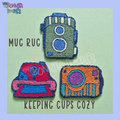 VIntage Camera Set Mini / Mug Rug Pattern
