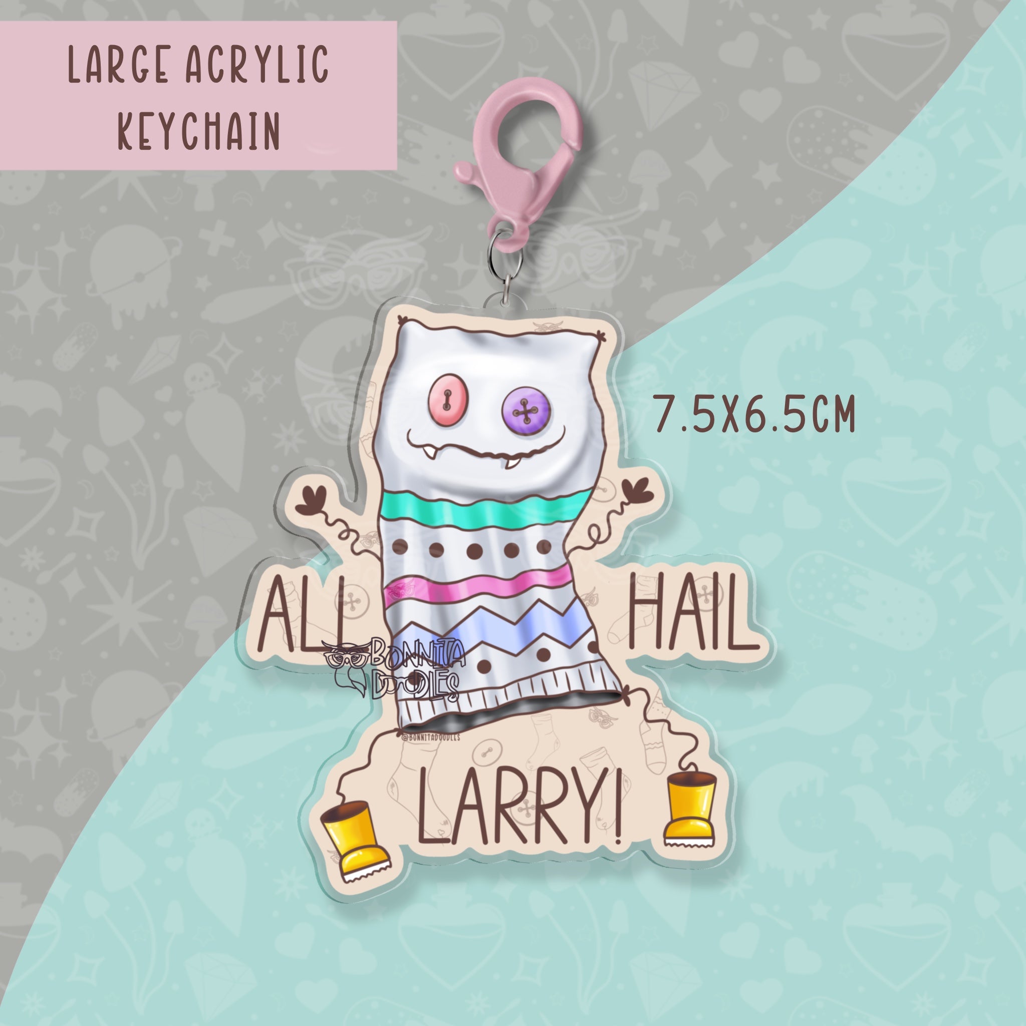 All hail Larry - Large acrylic keychain