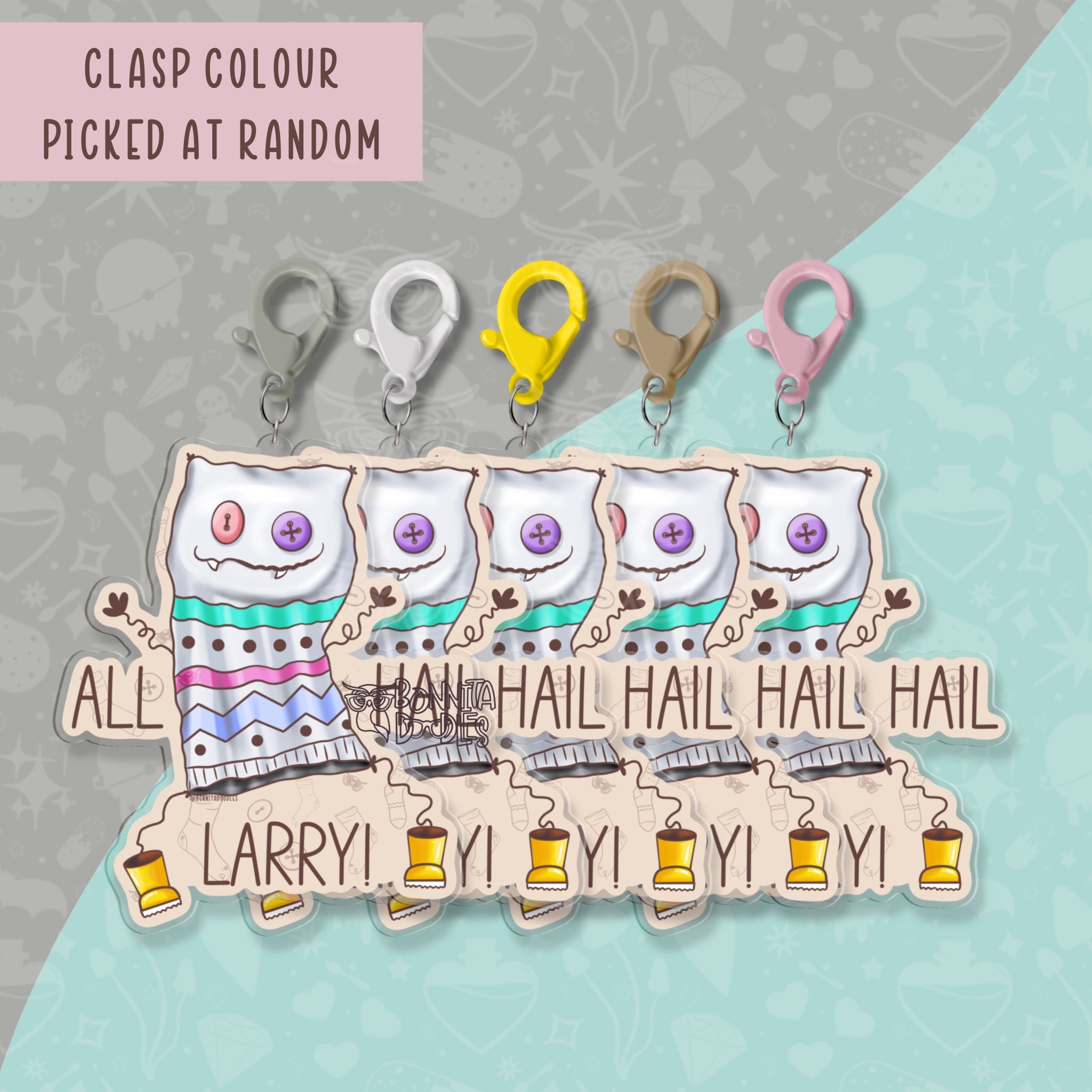 All hail Larry - Large acrylic keychain