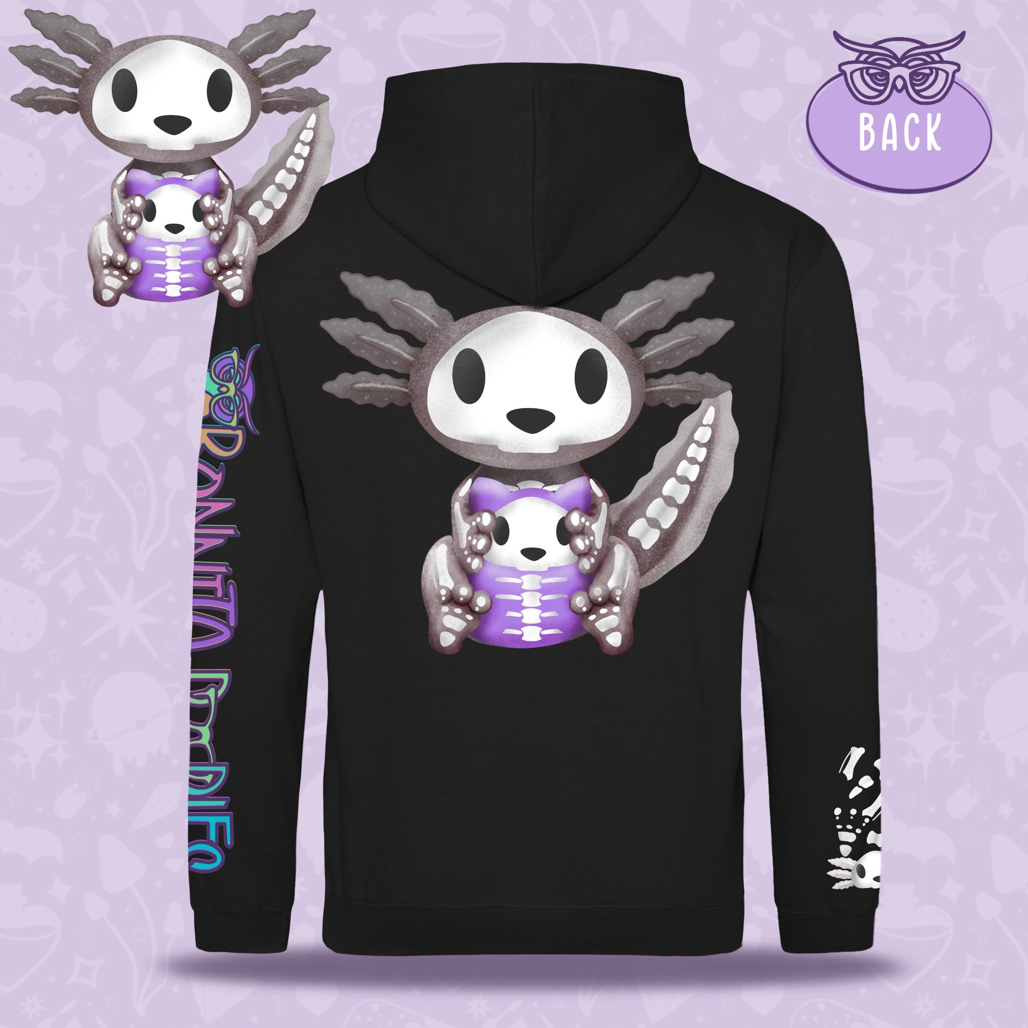 Bones the Axolotl | Unisex Pullover Hoodie | Made to order