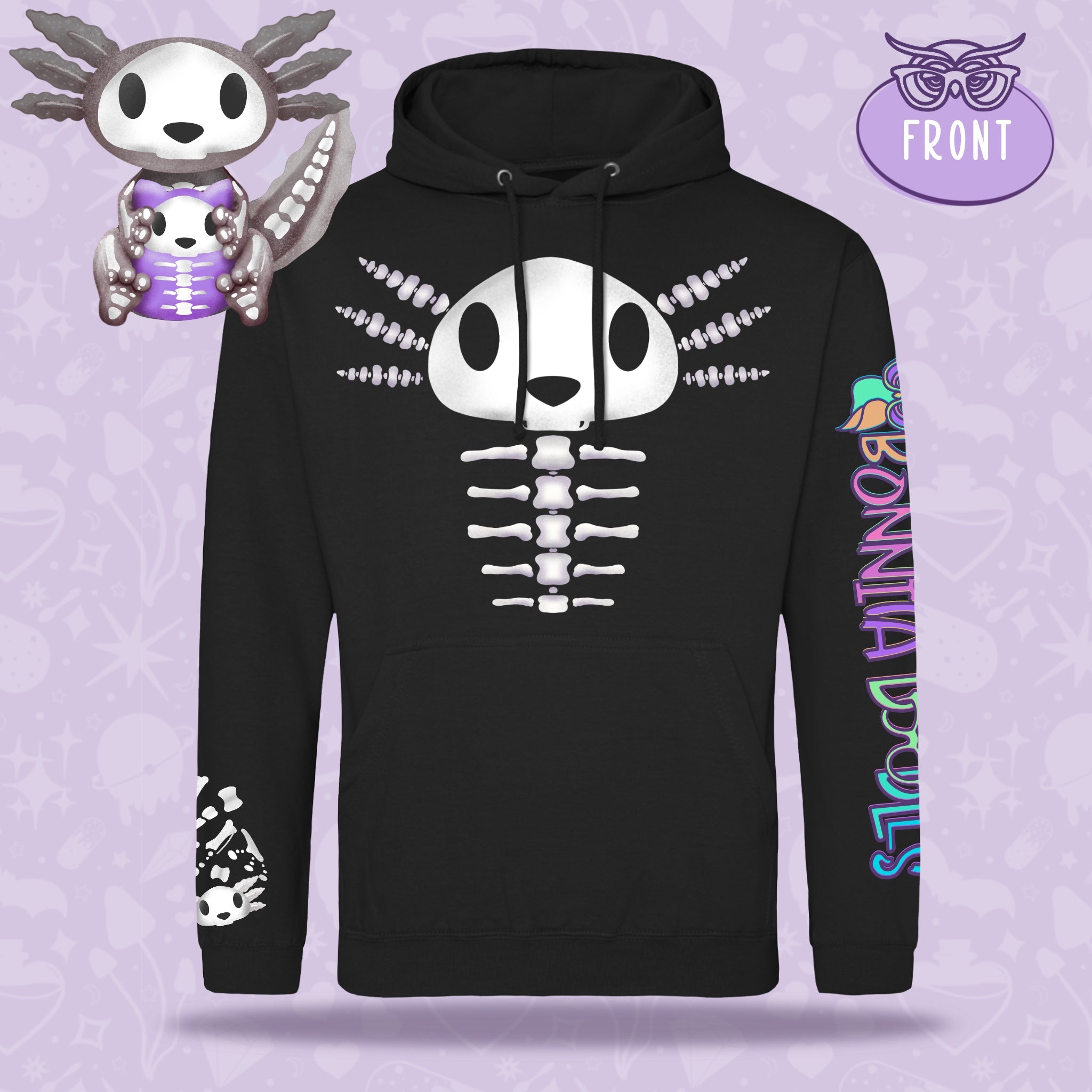 Bones the Axolotl | Unisex Pullover Hoodie | Made to order