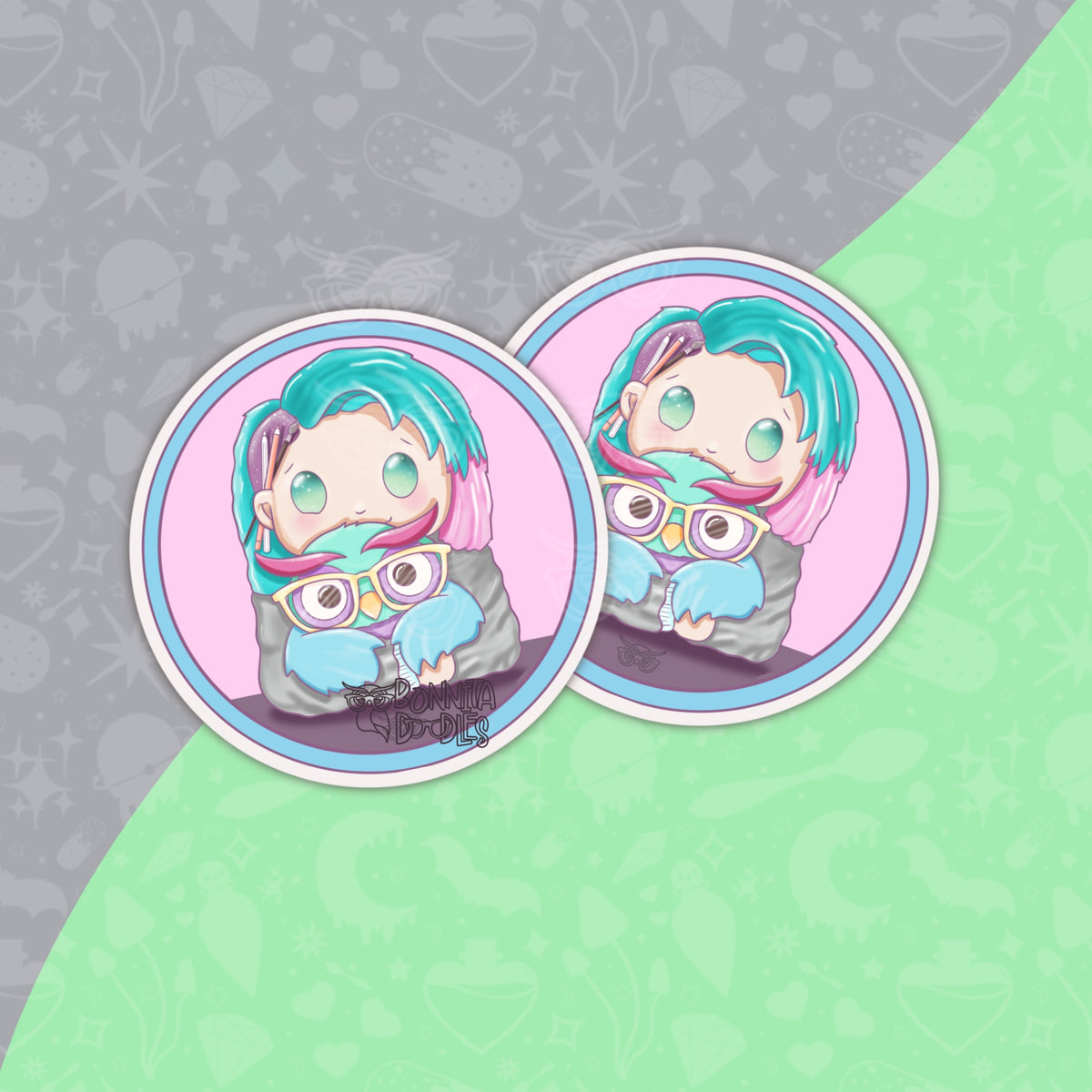 Bonnita Doodles | Large matt vinyl sticker