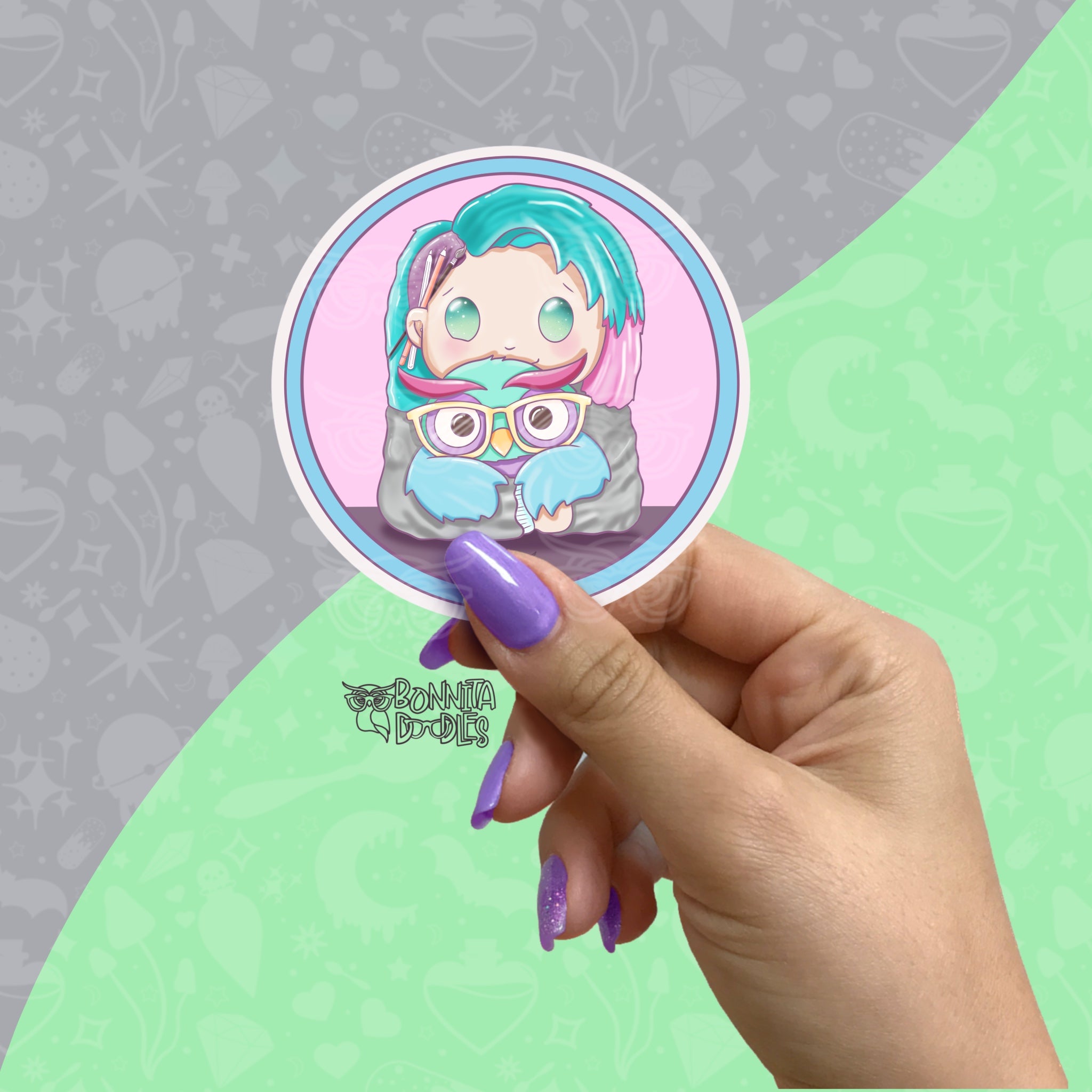 Bonnita Doodles | Large matt vinyl sticker