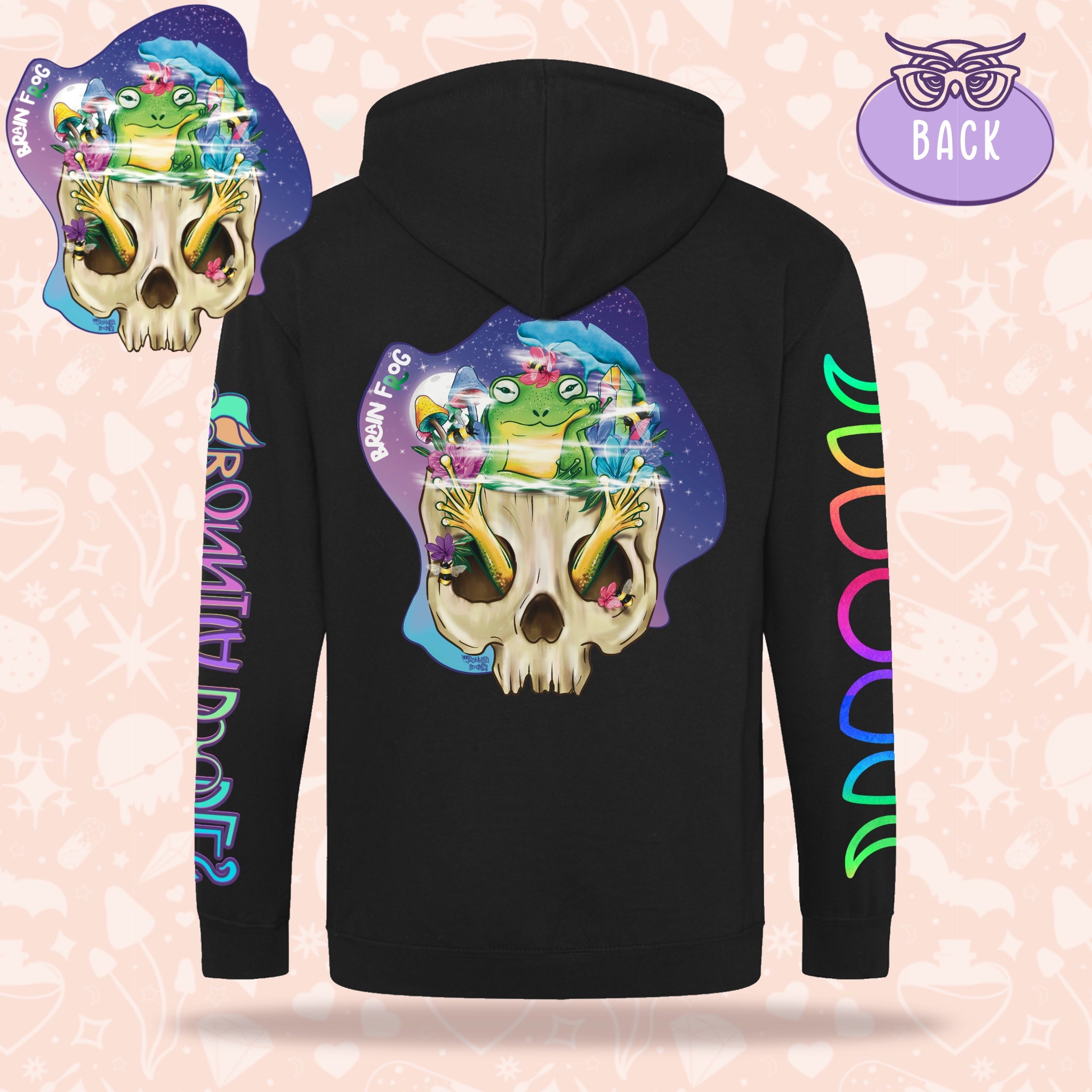 Brain Frog | Unisex Zip Hoodie | Made to order
