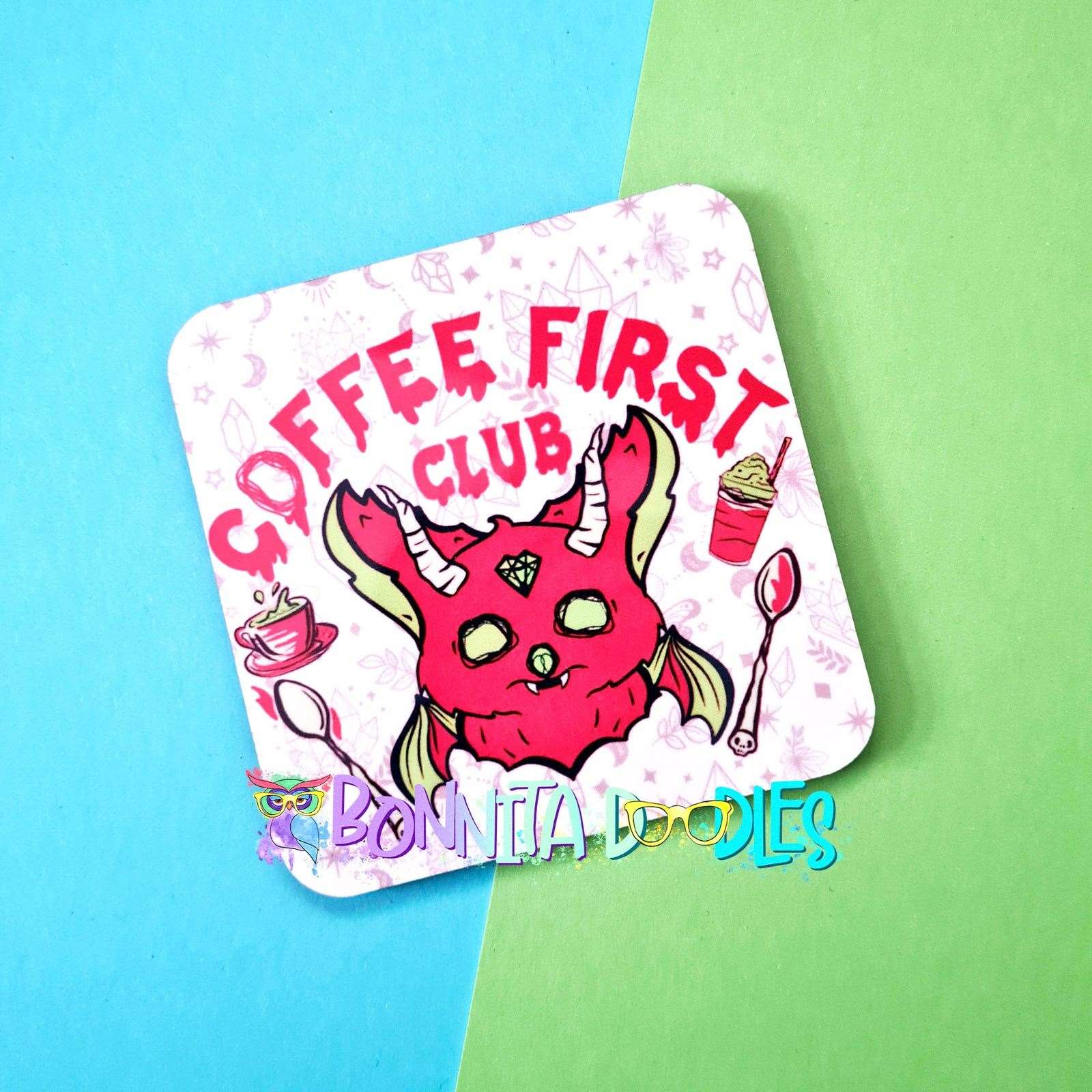 Coffee First Club coaster | great gift ideas