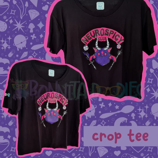 Crop Tee Club Neurospicy / Coffee