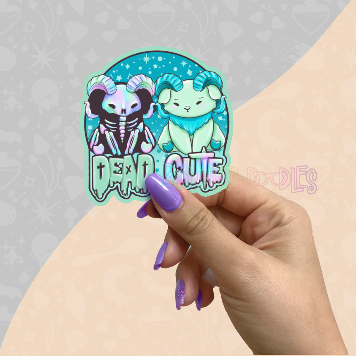 Dead Cute | Large matt vinyl or holographic sticker