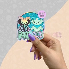 Dead Cute | Large matt vinyl or holographic sticker