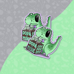 Dopamine dino | Large vinyl sticker