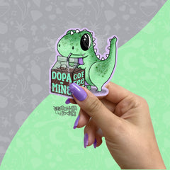 Dopamine dino | Large vinyl sticker