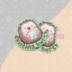 Existing Hurts hedgehog | Large Vinyl sticker