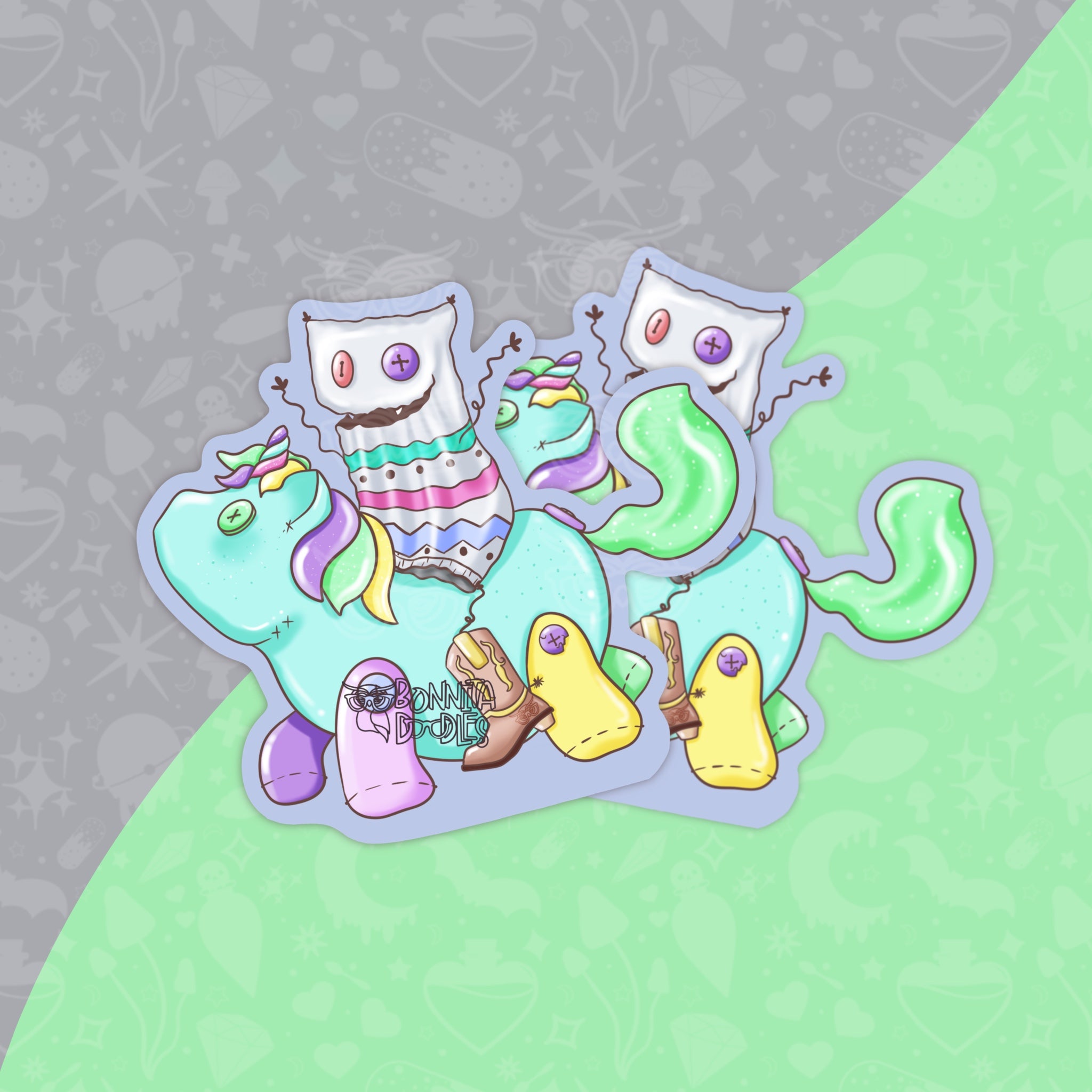 Giddy up Larry | Medium matt vinyl sticker