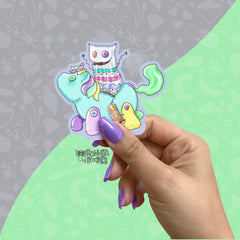 Giddy up Larry | Medium matt vinyl sticker