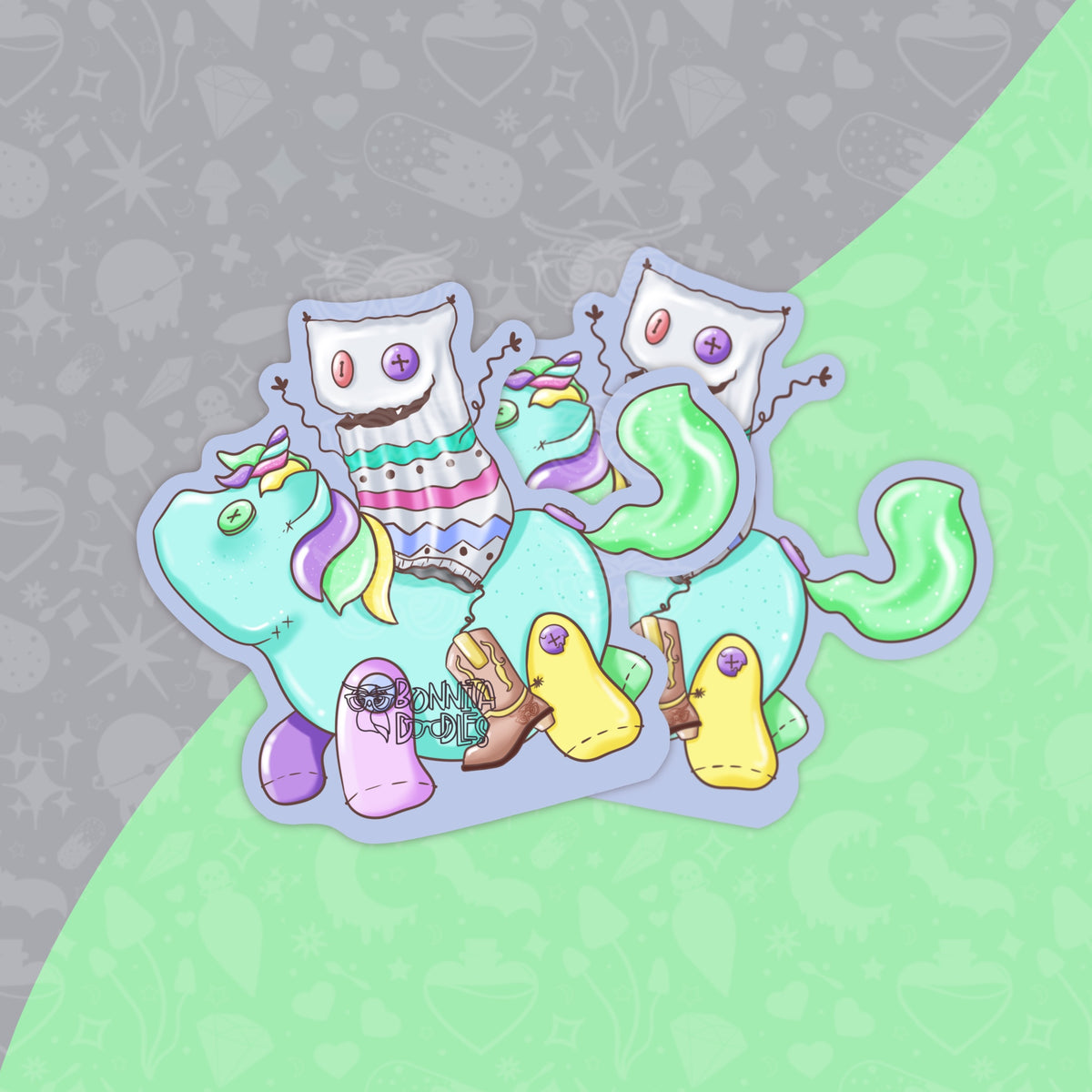 Giddy up Larry | Medium matt vinyl sticker