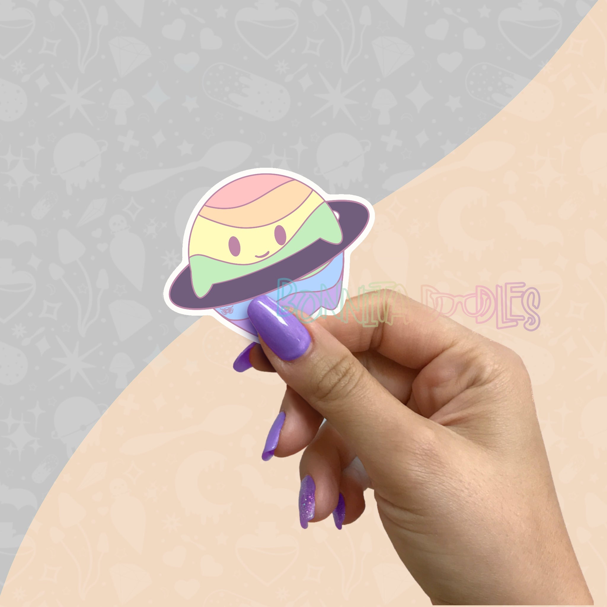 Hank Pride Planet | Medium matt vinyl sticker