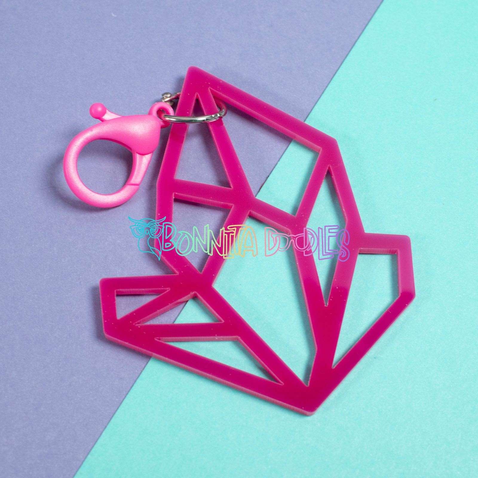 Geode Key - Bag Charm