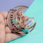 Moon Phases Geode Key - Bag Charm