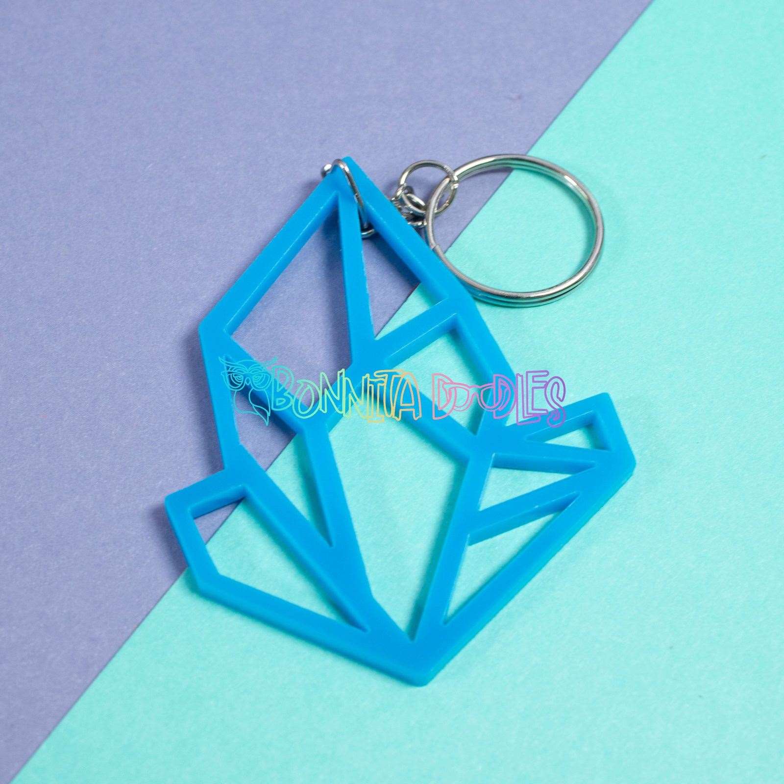 Geode Key - Bag Charm