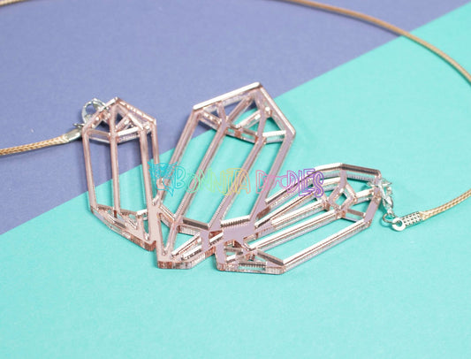 Geode Trio Charm necklace - Handmade gifts