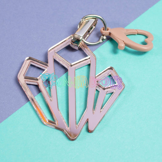 Trio Geode Key - Bag Charm