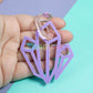 Trio Geode Key - Bag Charm