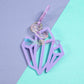 Trio Geode Key - Bag Charm